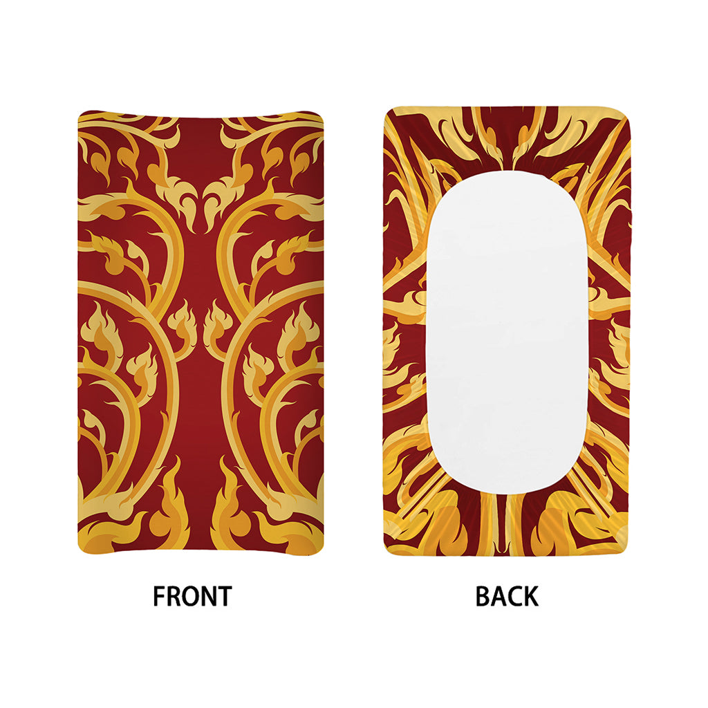 Thai Winding Vines Pattern Print Changing Pad Cover
