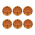 Thai Winding Vines Pattern Print Coaster Set