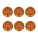 Thai Winding Vines Pattern Print Coaster Set