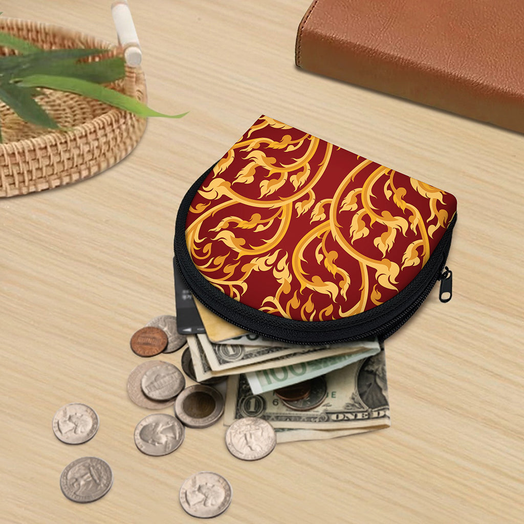 Thai Winding Vines Pattern Print Coin Purse