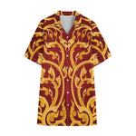 Thai Winding Vines Pattern Print Cotton Hawaiian Shirt