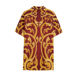 Thai Winding Vines Pattern Print Cotton Hawaiian Shirt