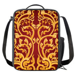 Thai Winding Vines Pattern Print Crossbody Lunch Bag
