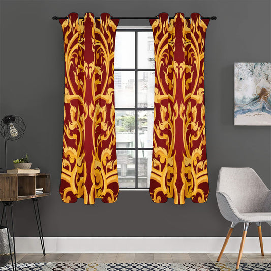 Thai Winding Vines Pattern Print Curtain