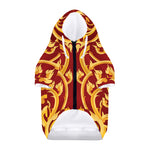 Thai Winding Vines Pattern Print Dog Zip Up Hoodie