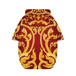 Thai Winding Vines Pattern Print Dog Zip Up Hoodie