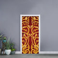 Thai Winding Vines Pattern Print Door Sticker