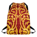 Thai Winding Vines Pattern Print Drawstring Backpack