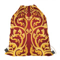 Thai Winding Vines Pattern Print Drawstring Bag