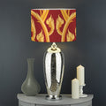 Thai Winding Vines Pattern Print Drum Lamp Shade