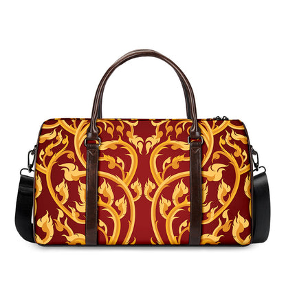 Thai Winding Vines Pattern Print Duffle Bag