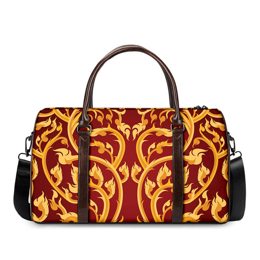 Thai Winding Vines Pattern Print Duffle Bag