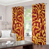 Thai Winding Vines Pattern Print Extra Wide Grommet Curtains