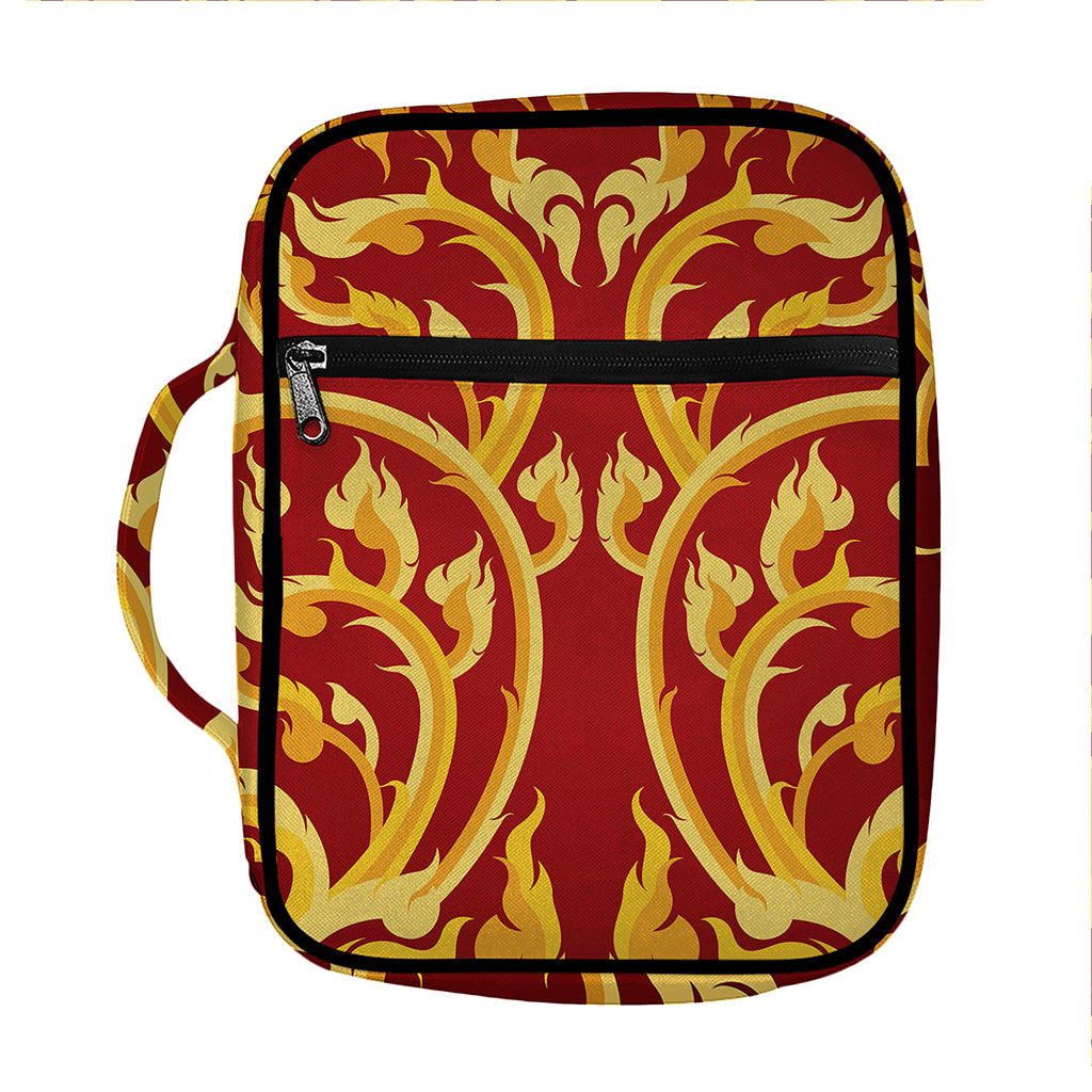 Thai Winding Vines Pattern Print Front Pocket Bible Bag