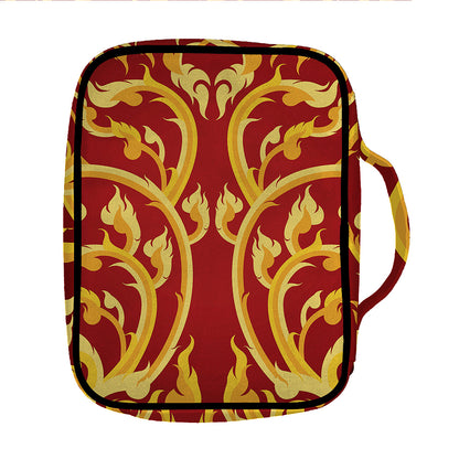 Thai Winding Vines Pattern Print Front Pocket Bible Bag