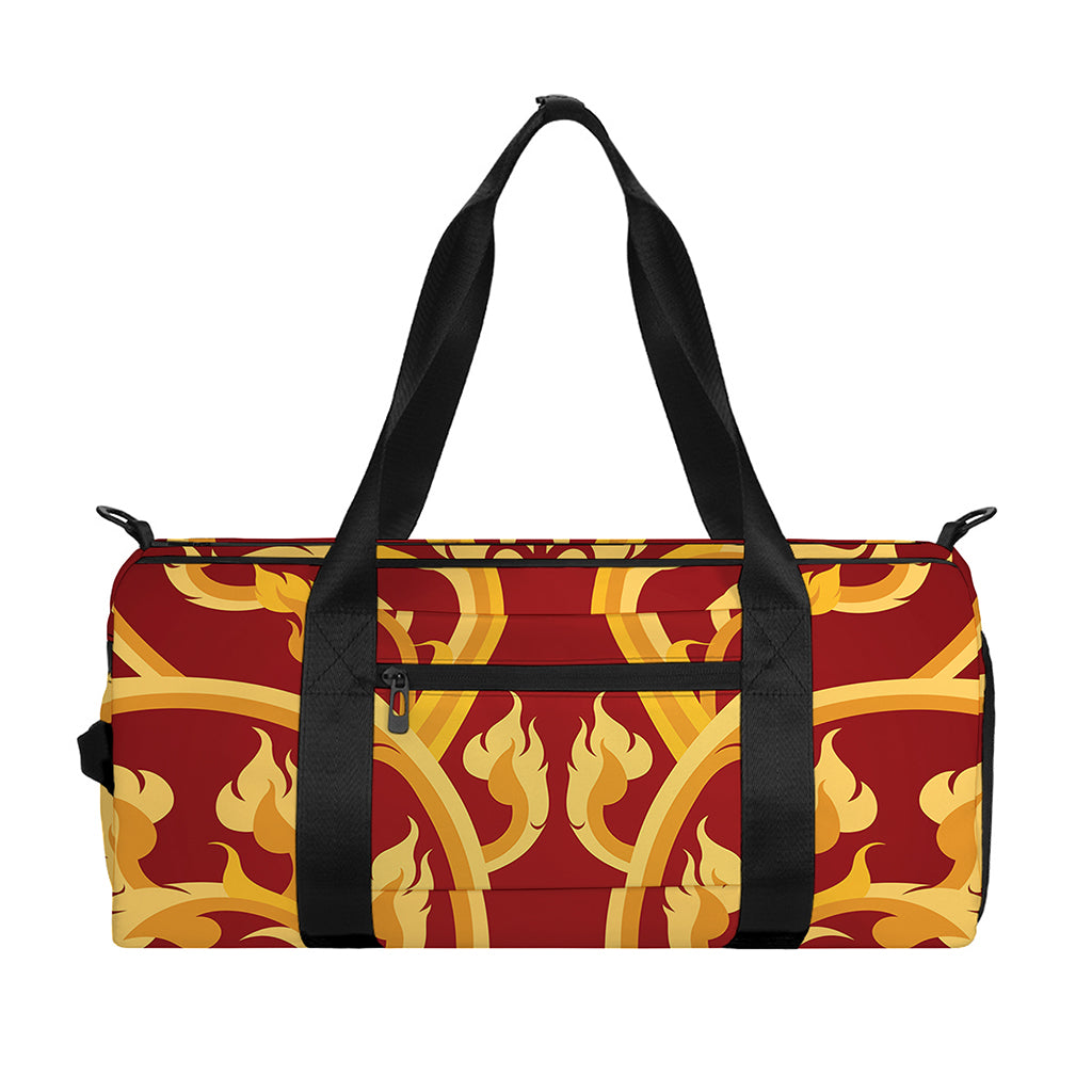 Thai Winding Vines Pattern Print Gym Bag
