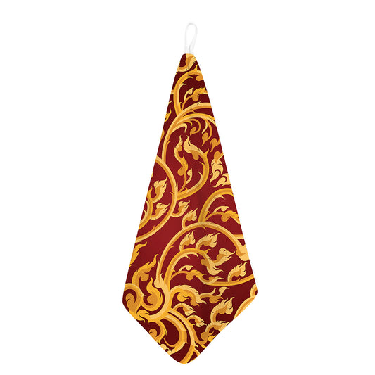Thai Winding Vines Pattern Print Hand Towel
