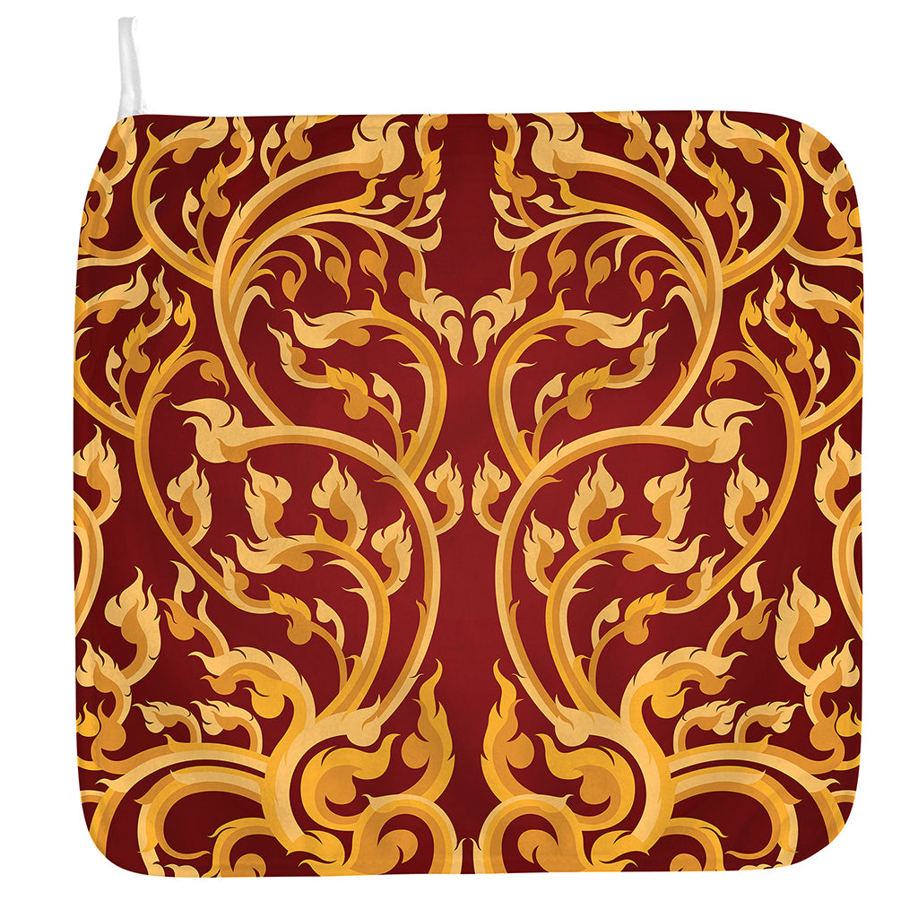 Thai Winding Vines Pattern Print Hand Towel