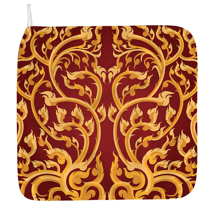Thai Winding Vines Pattern Print Hand Towel
