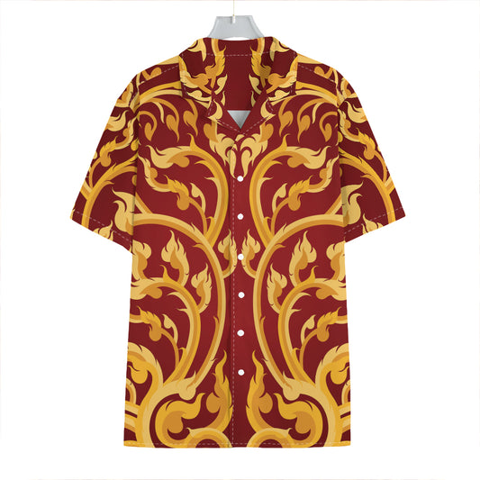 Thai Winding Vines Pattern Print Hawaiian Shirt