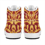 Thai Winding Vines Pattern Print High Top Leather Sneakers