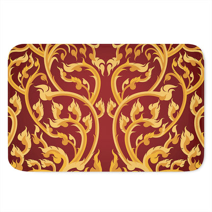 Thai Winding Vines Pattern Print Indoor Door Mat