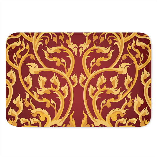 Thai Winding Vines Pattern Print Indoor Door Mat