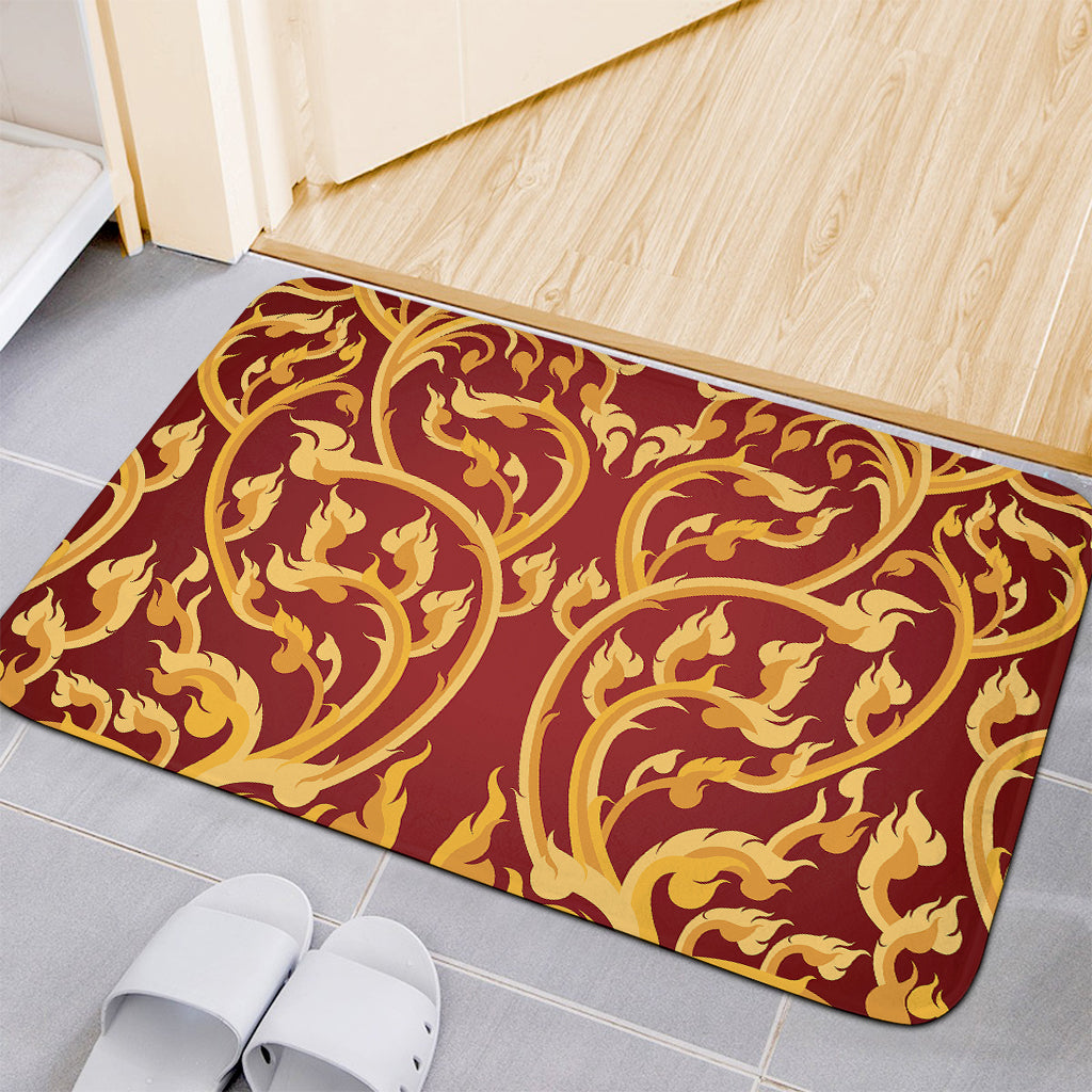 Thai Winding Vines Pattern Print Indoor Door Mat