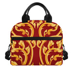 Thai Winding Vines Pattern Print Insulated Lunch Bag