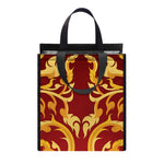 Thai Winding Vines Pattern Print Insulated Lunch Tote