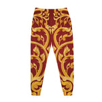 Thai Winding Vines Pattern Print Jogger Pants