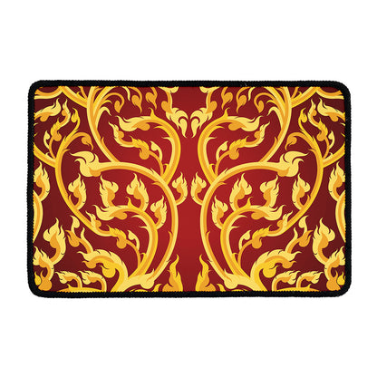Thai Winding Vines Pattern Print Kitchen Mat