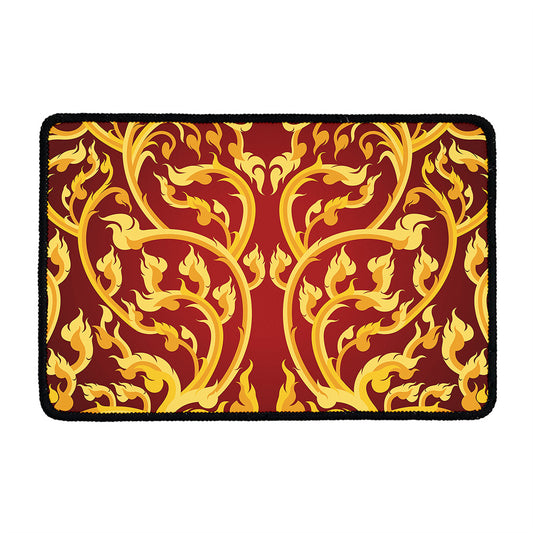 Thai Winding Vines Pattern Print Kitchen Mat