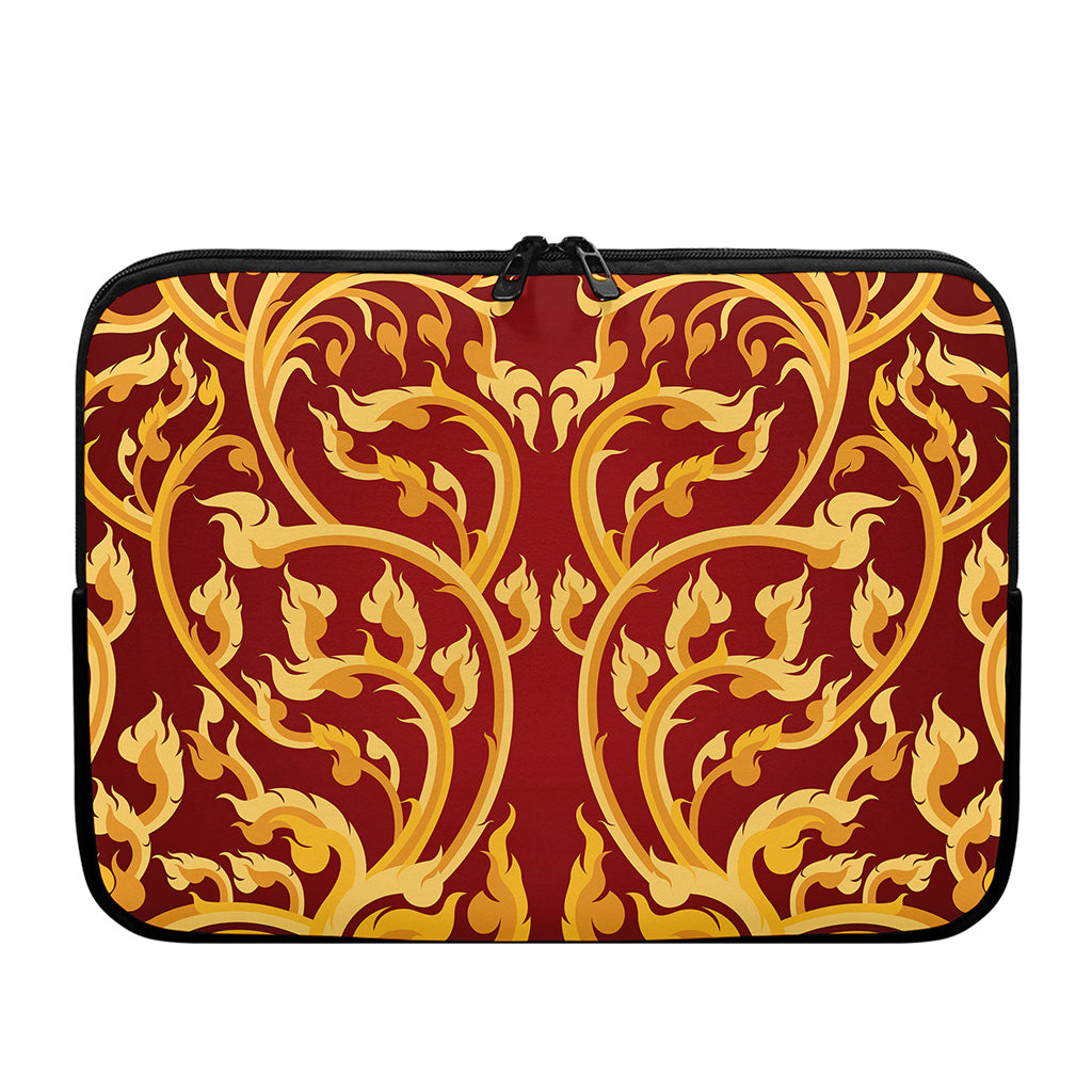 Thai Winding Vines Pattern Print Laptop Sleeve