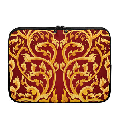 Thai Winding Vines Pattern Print Laptop Sleeve