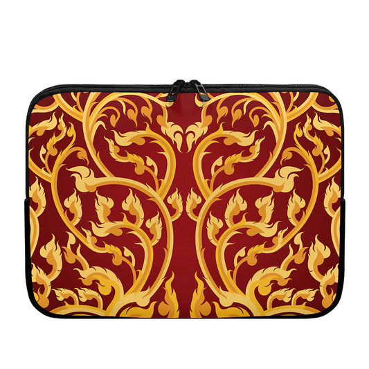 Thai Winding Vines Pattern Print Laptop Sleeve