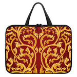 Thai Winding Vines Pattern Print Laptop Sleeve With Handle