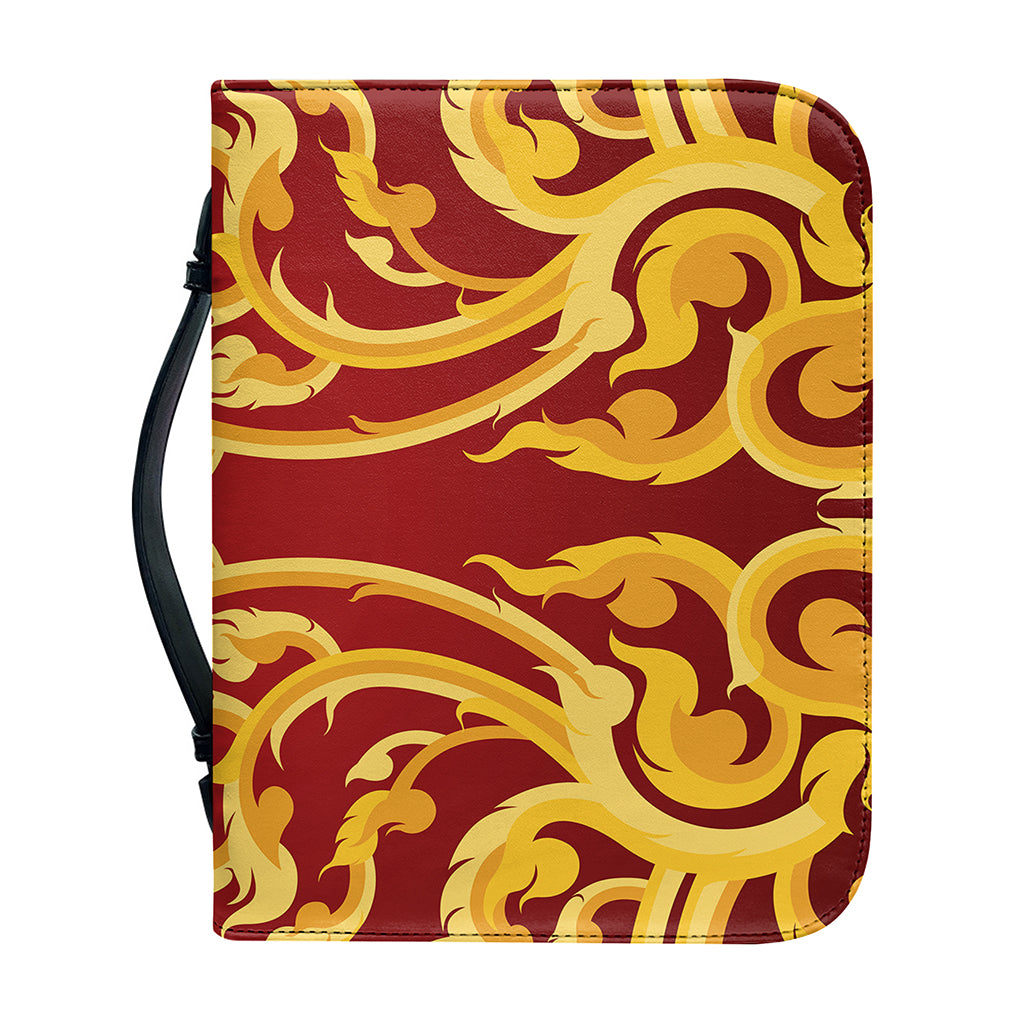 Thai Winding Vines Pattern Print Leather Bible Cover