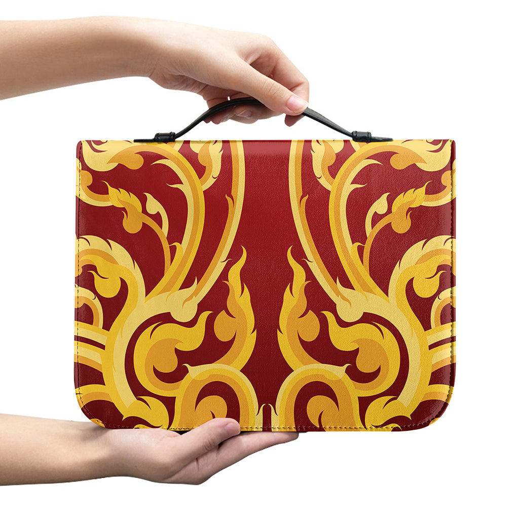 Thai Winding Vines Pattern Print Leather Bible Cover