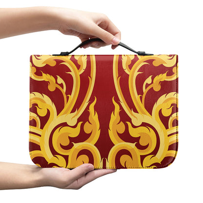 Thai Winding Vines Pattern Print Leather Bible Cover