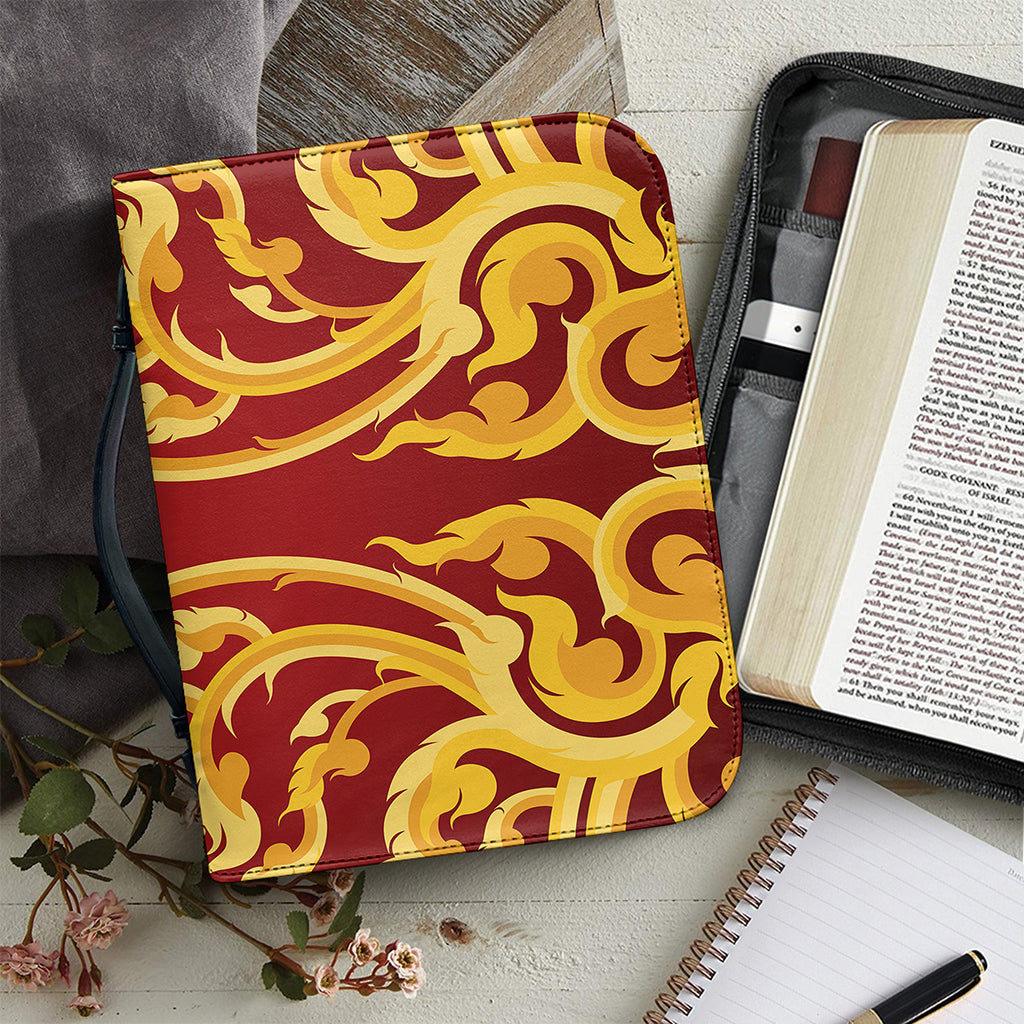 Thai Winding Vines Pattern Print Leather Bible Cover