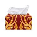 Thai Winding Vines Pattern Print Leather Tissue Box Cover
