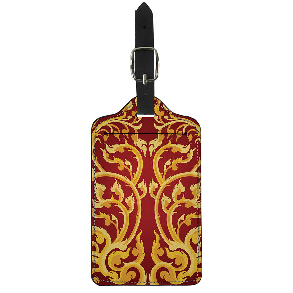 Thai Winding Vines Pattern Print Luggage Tag