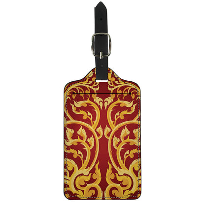 Thai Winding Vines Pattern Print Luggage Tag