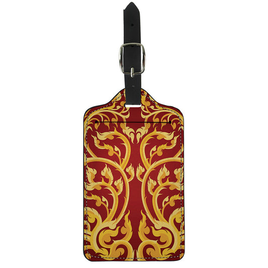 Thai Winding Vines Pattern Print Luggage Tag