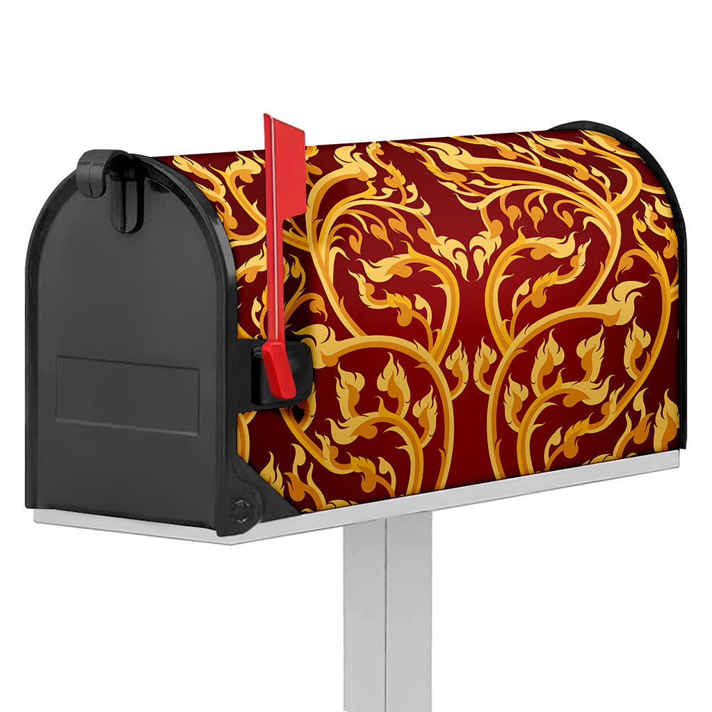 Thai Winding Vines Pattern Print Mailbox Cover