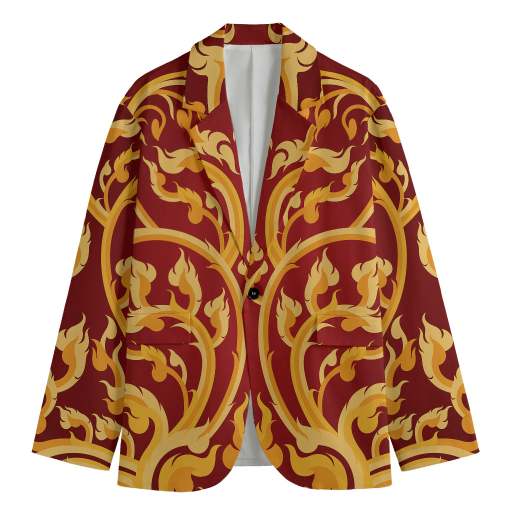 Thai Winding Vines Pattern Print Men's Blazer