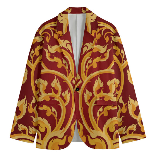 Thai Winding Vines Pattern Print Men's Blazer