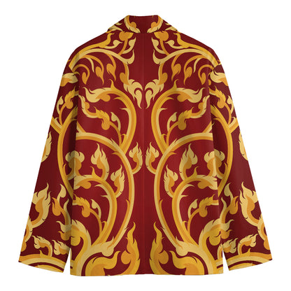 Thai Winding Vines Pattern Print Men's Blazer