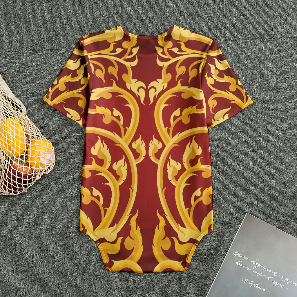 Thai Winding Vines Pattern Print Men's Bodysuit